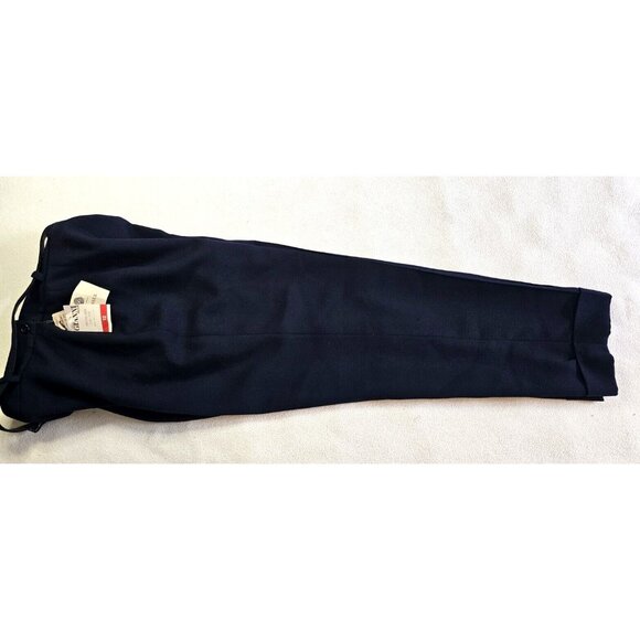NWT Gianni American Dream Dress Pants Womens Size 12 Navy Cuffed Hem Wool Lined - Picture 2 of 11